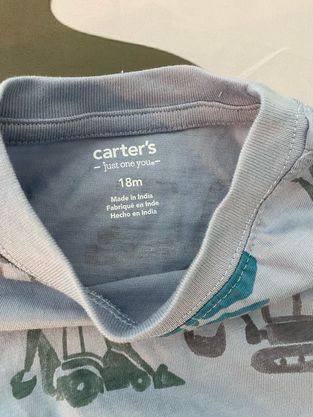 Carter's 18M Baby Boys 2-Piece Construction Vehicle T-Shirt and Jogger Pant Set 2