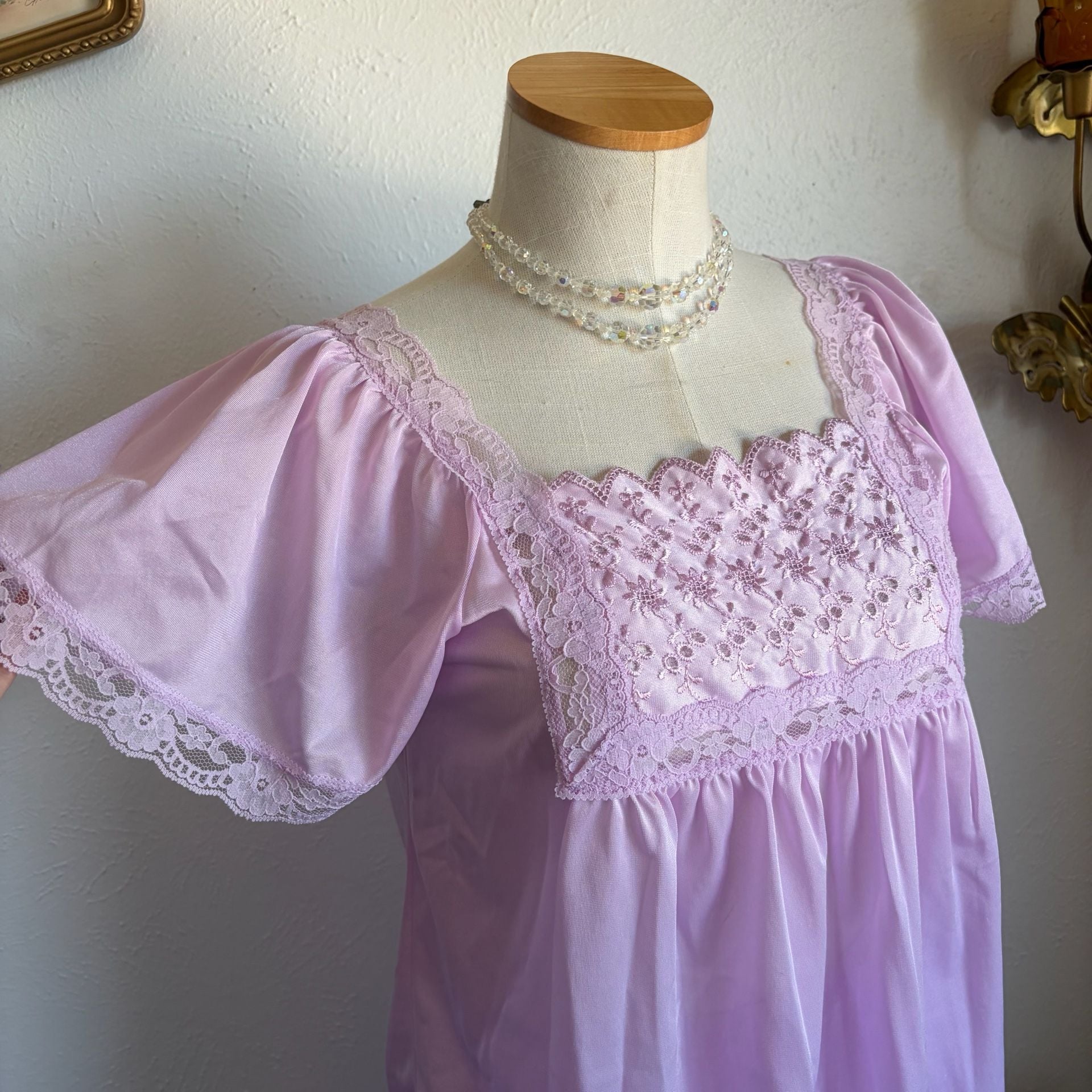 Vintage Rikki New York Lavender Two-Piece PJ Set XS 2