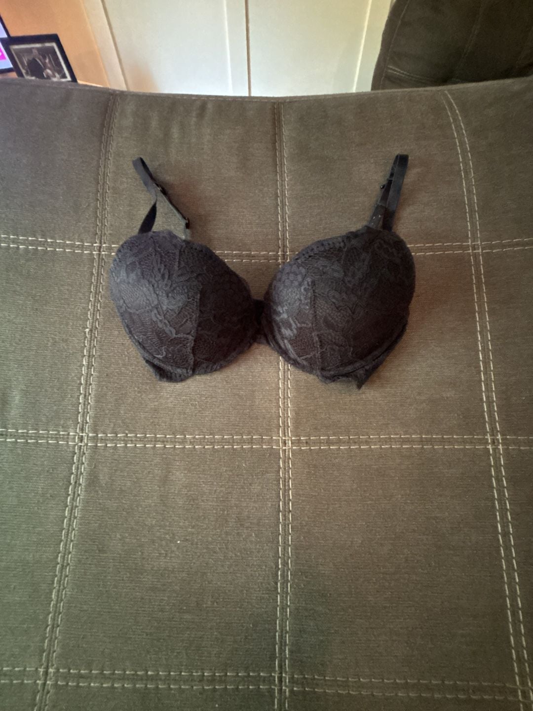La Senza Obsession Black Lace Push-Up Bra 32DD 1