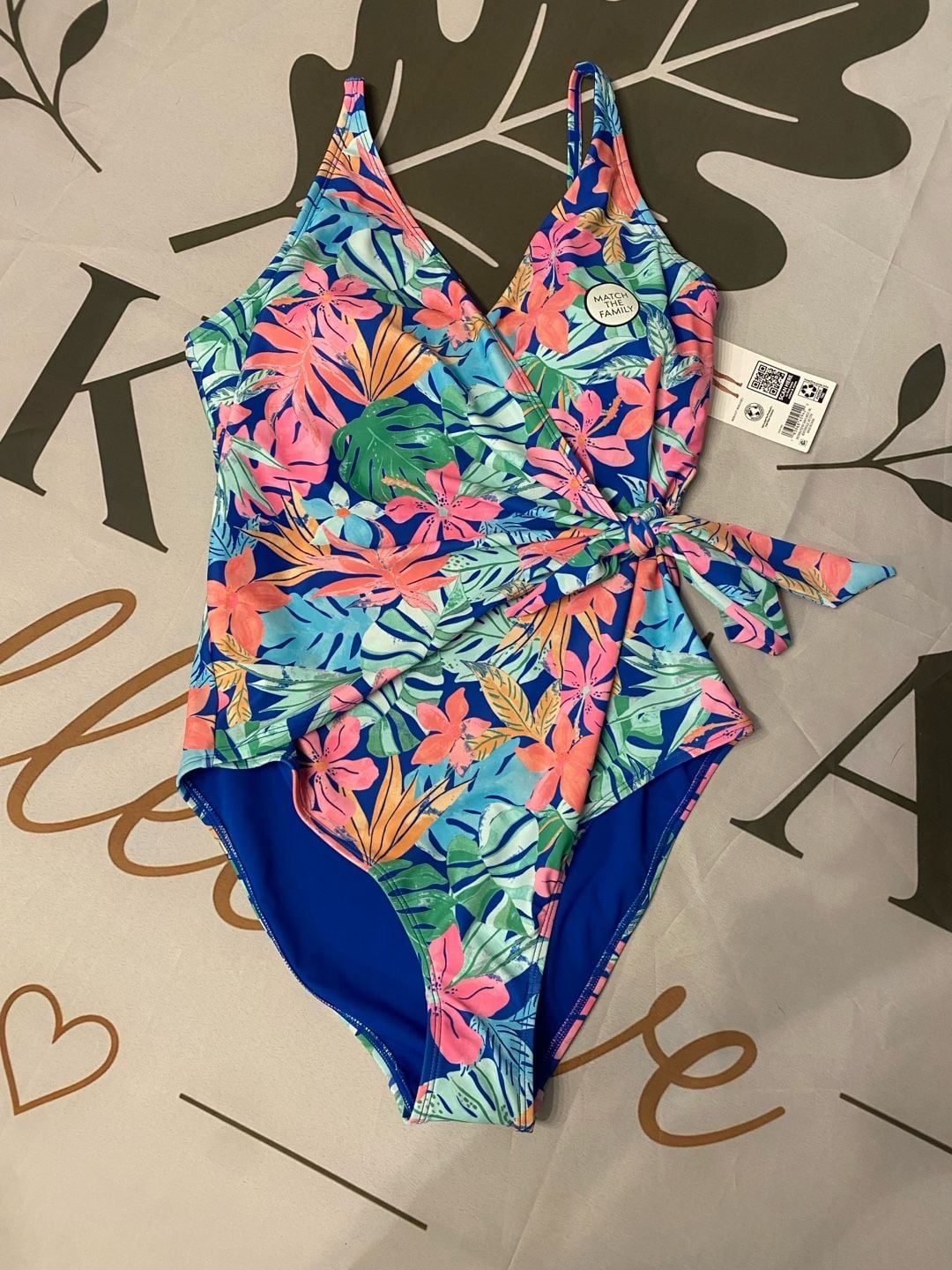 Member's Mark Women's Wrap-Style Tropical Floral One-Piece Swimsuit 2