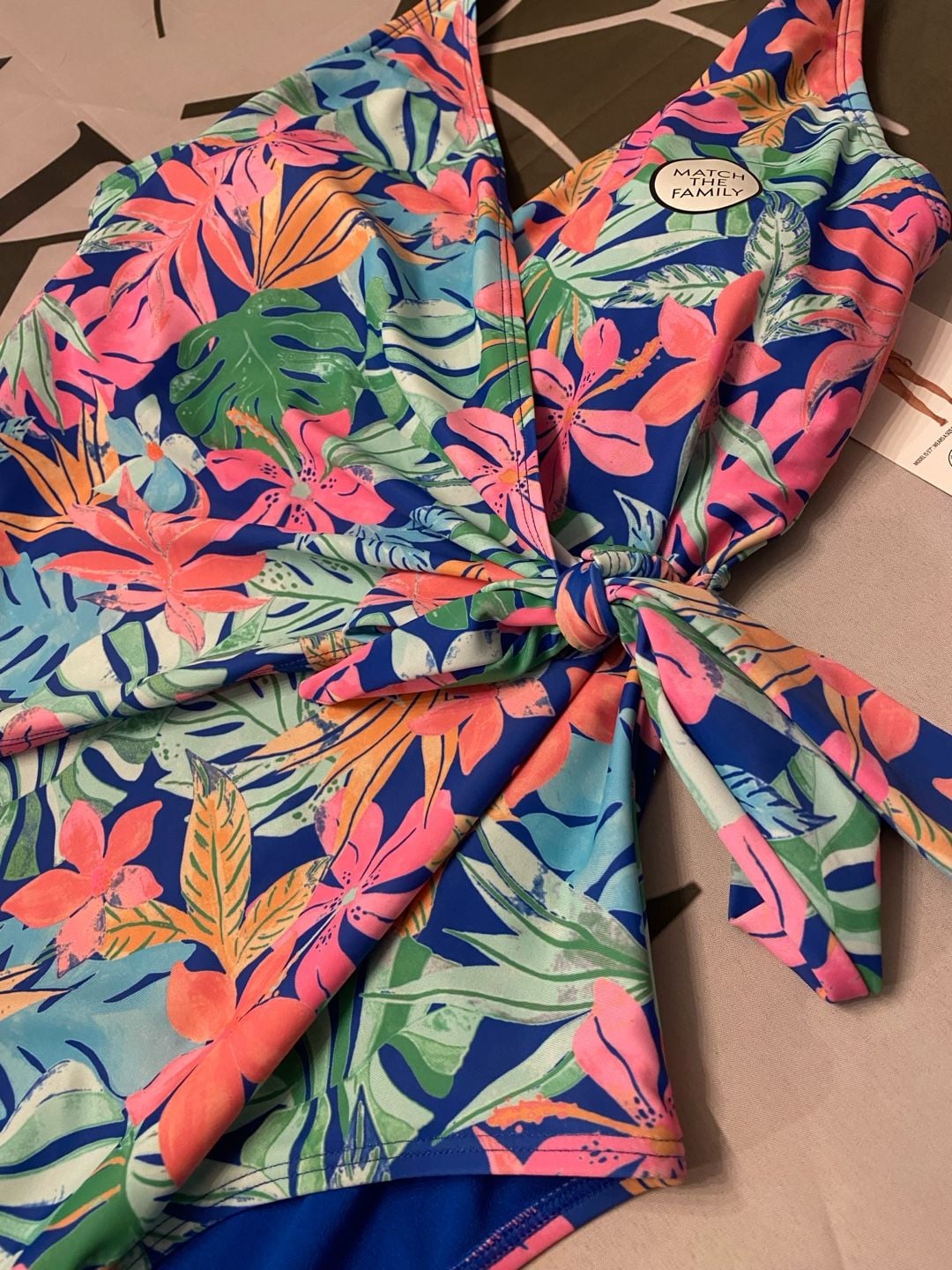 Member's Mark Women's Wrap-Style Tropical Floral One-Piece Swimsuit 3