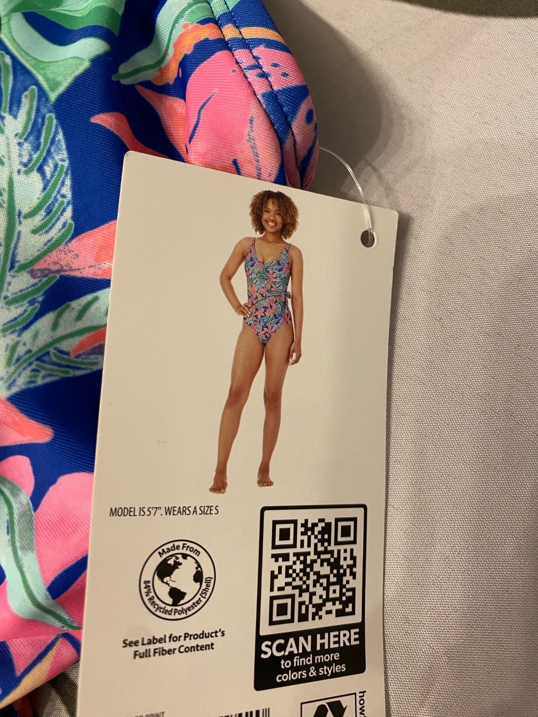 Member's Mark Women's Wrap-Style Tropical Floral One-Piece Swimsuit 4