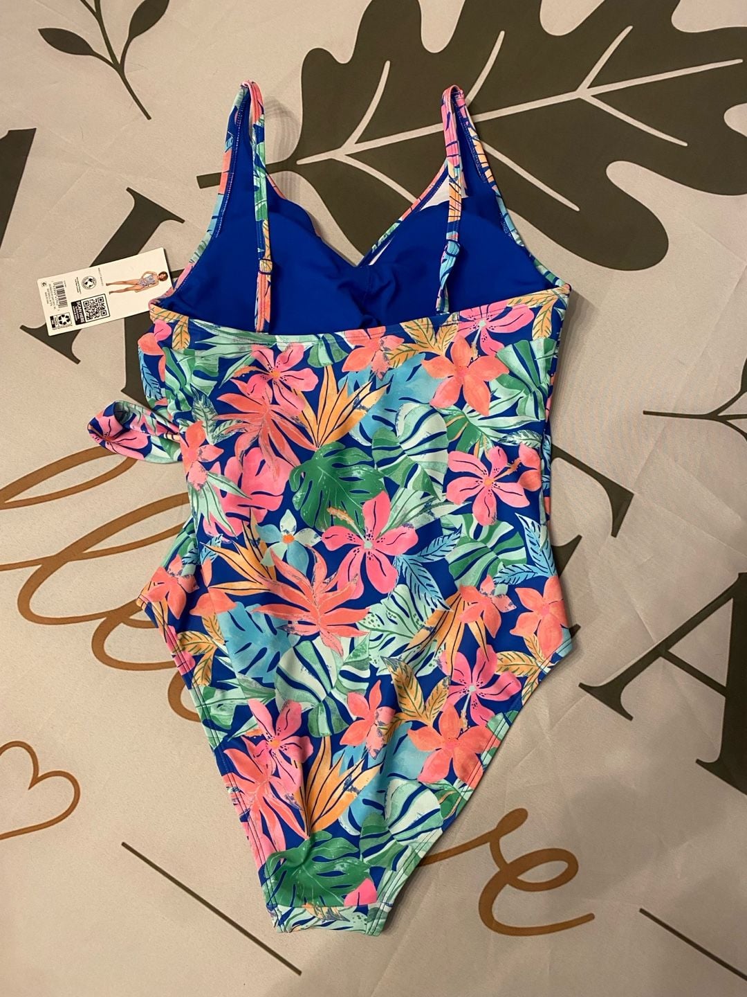 Member's Mark Women's Wrap-Style Tropical Floral One-Piece Swimsuit 5