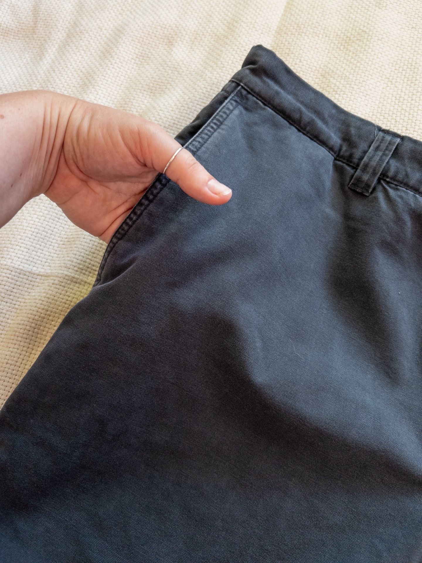 Super Sick Y2K Faded Navy Grey Tone Canvas Cotton Shorts Columbia Utility Hiking Mens Large 11