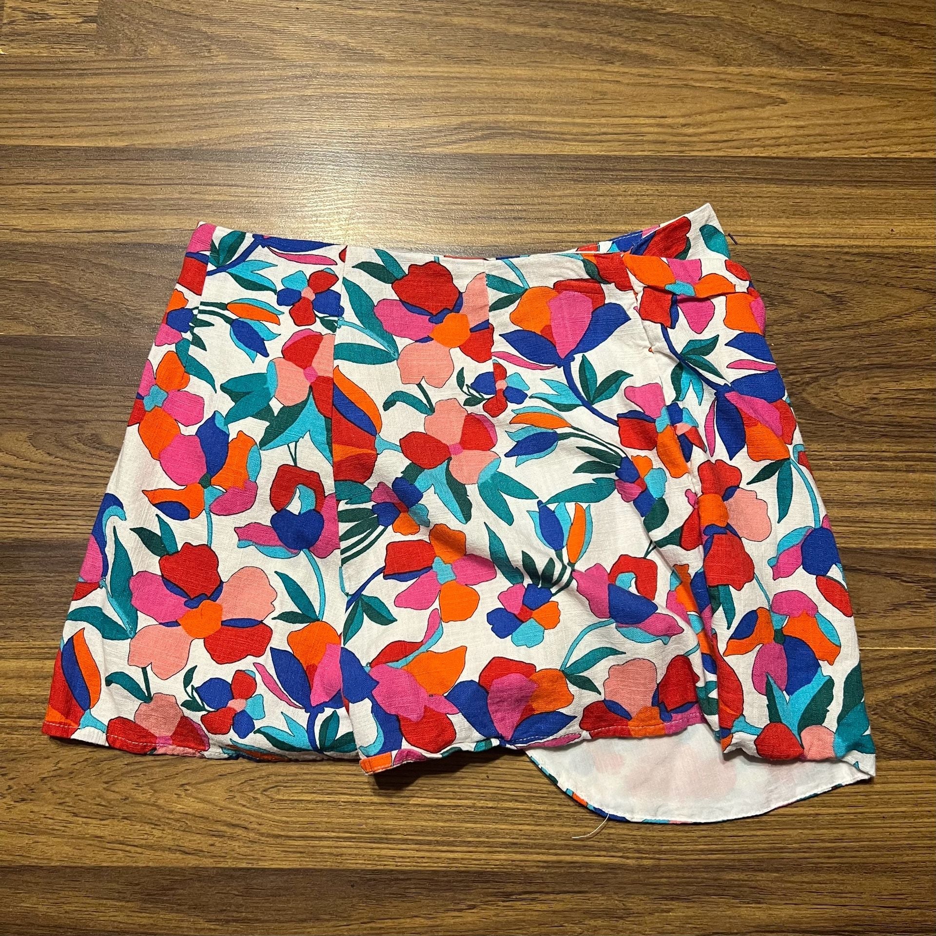 Karlie Floral Print Wrap Skort 3