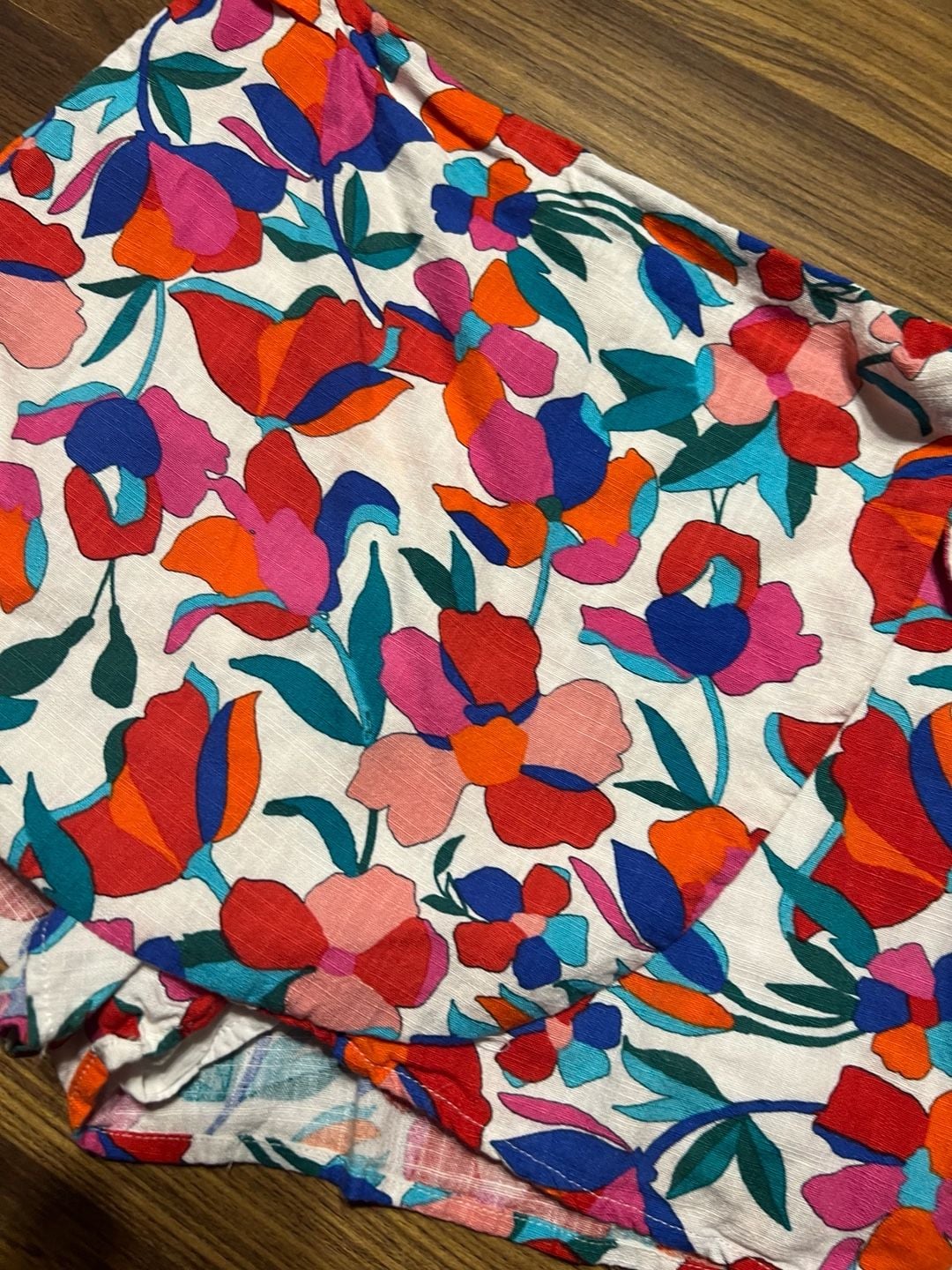Karlie Floral Print Wrap Skort 8