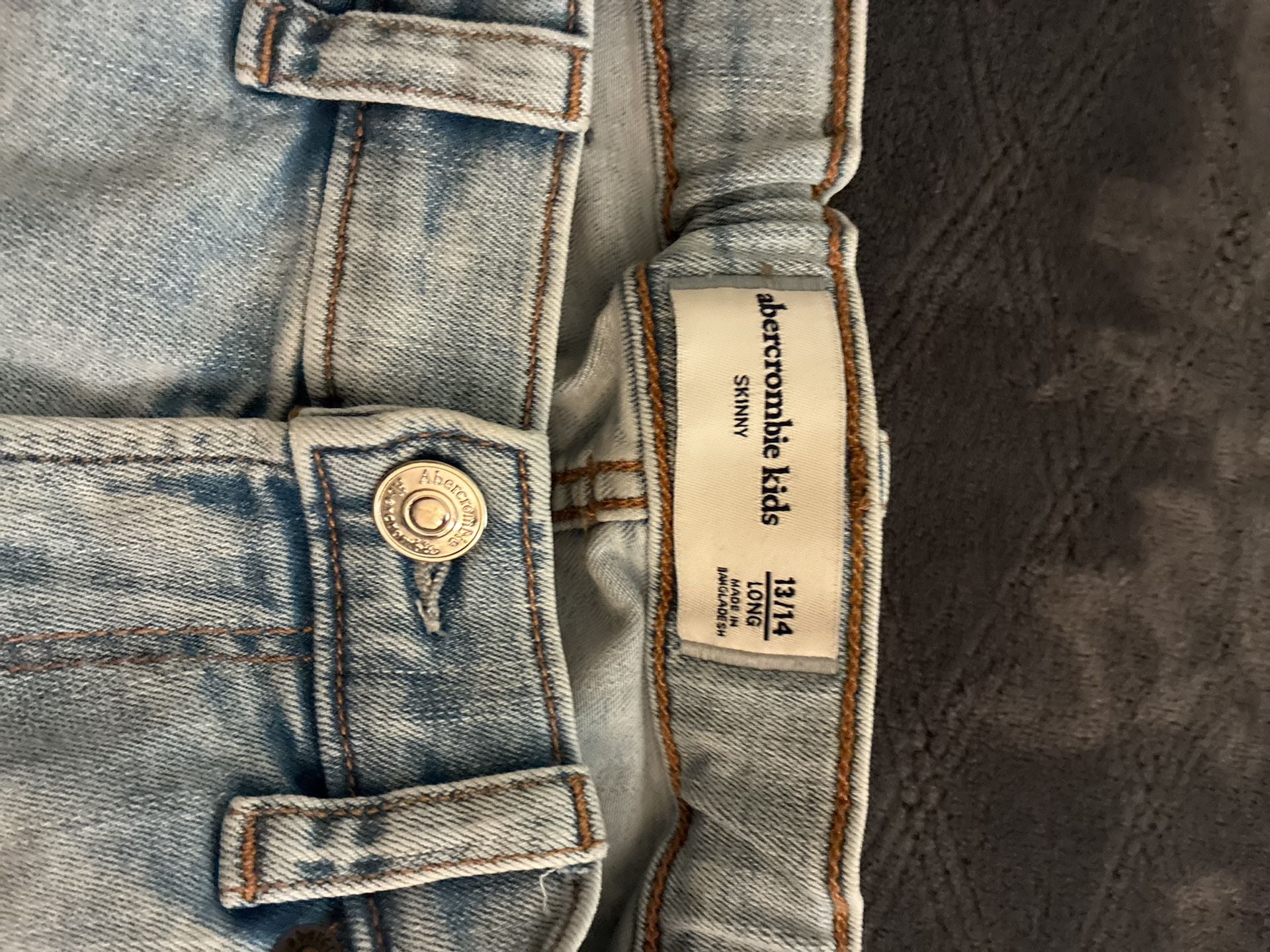 Abercrombie Kids Light Wash Skinny Jeans Size 13/14 Long 2