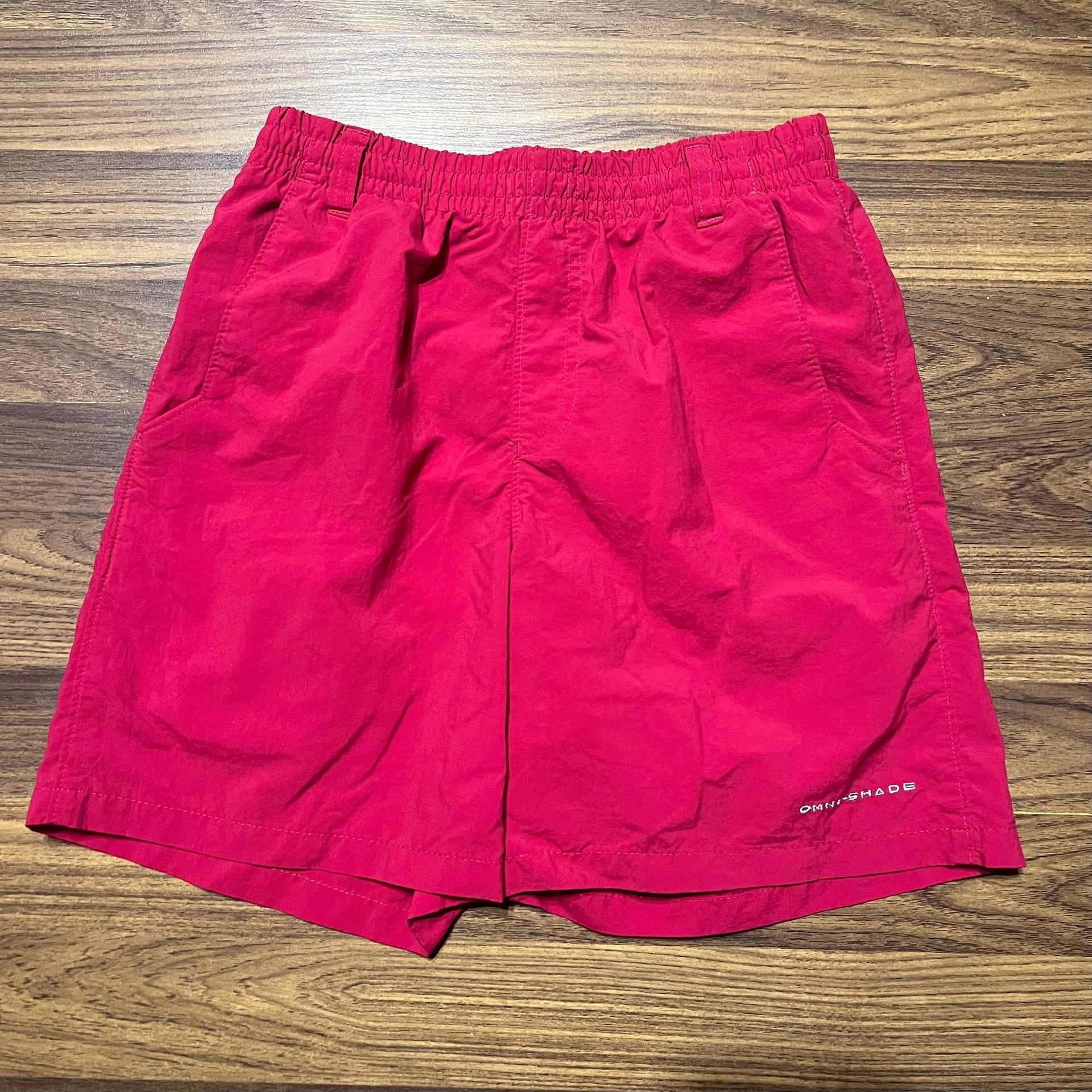 Columbia PFG Omni-Shade Youth Boys Red Swim Trunks Shorts Size M (10/12) 1