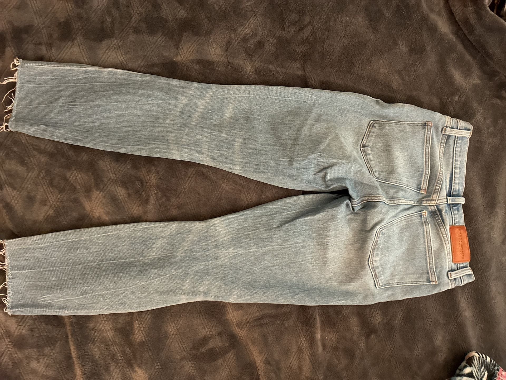 Lucky Brand Bridgette High Rise Crop Jeans with Button Fly & Distressed Detail 5