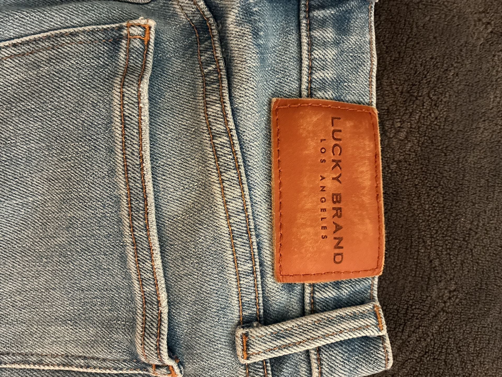 Lucky Brand Bridgette High Rise Crop Jeans with Button Fly & Distressed Detail 6