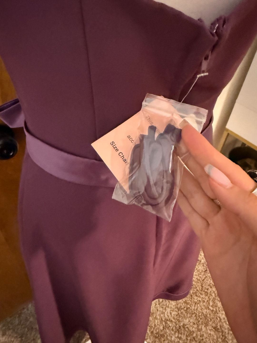 NWT Vintage Y2K Eden Maids Orchid Purple Satin Strapless Midi Dress 6 7