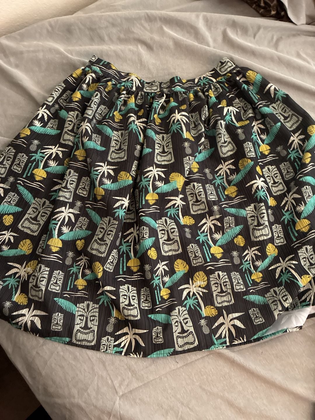 Steady Clothing Tiki in Paradise Retro Print Skirt 1