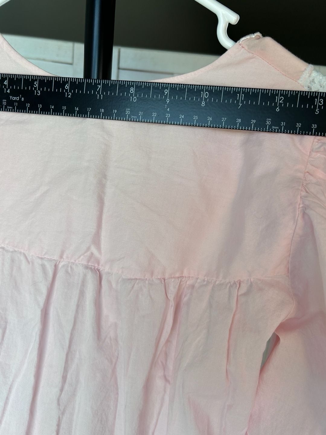 Carole Vintage Pink 100% Cotton Long Sleeve Embroidered Nightgown with Lace Trim 5