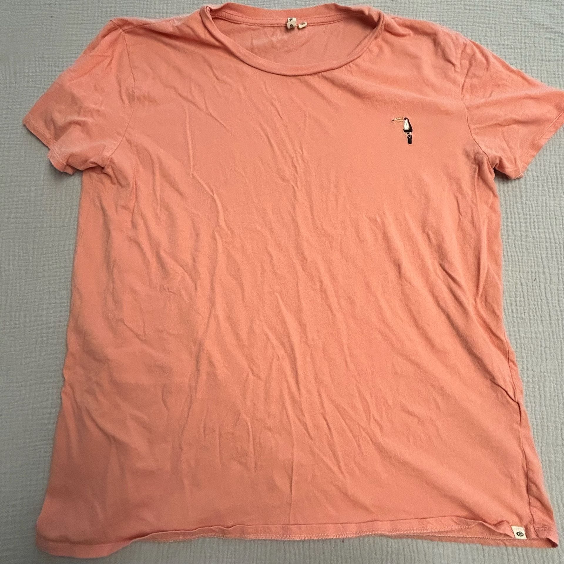 Rip Curl Peach Toucan Embroidered Crew Neck Short Sleeve T-Shirt 2