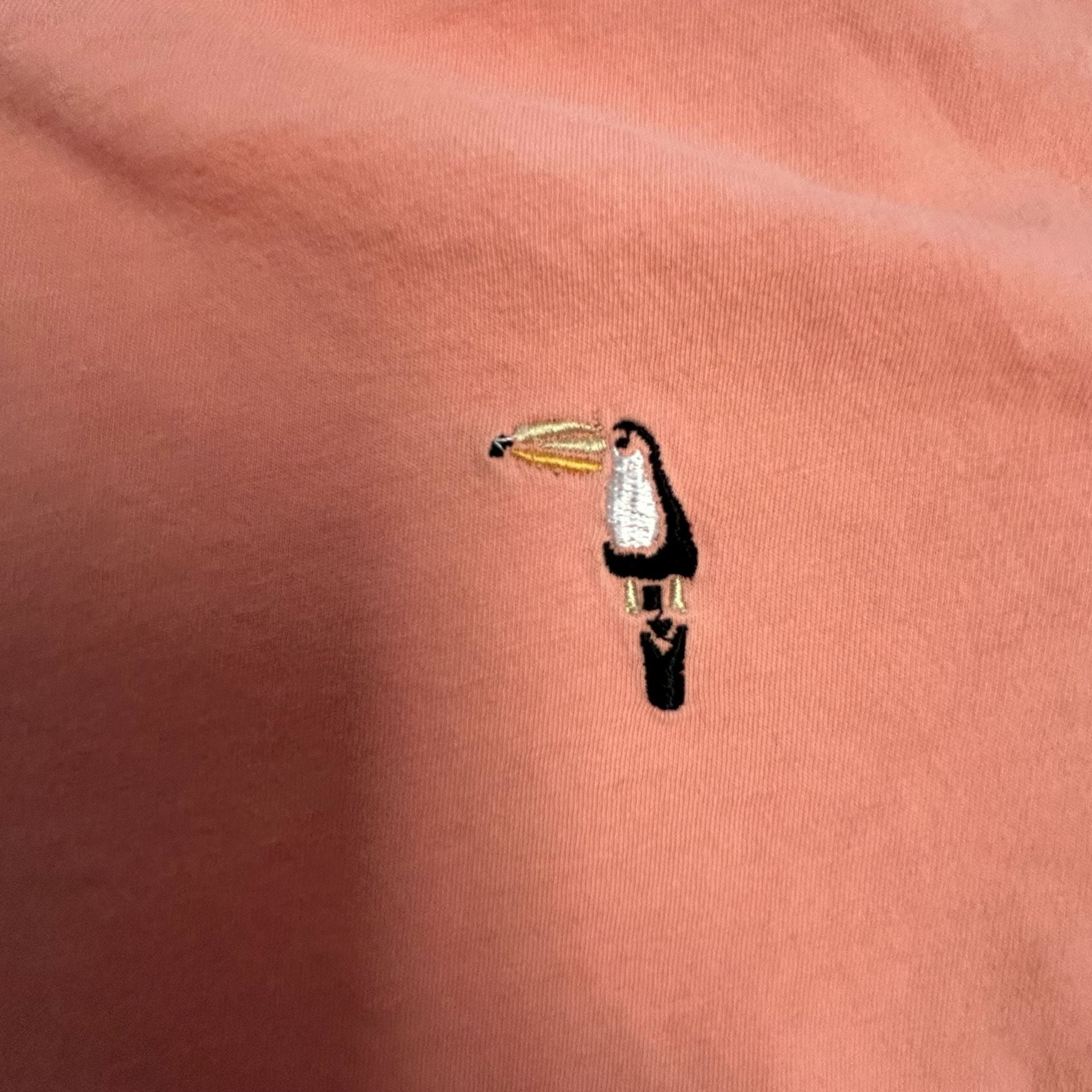 Rip Curl Peach Toucan Embroidered Crew Neck Short Sleeve T-Shirt 3