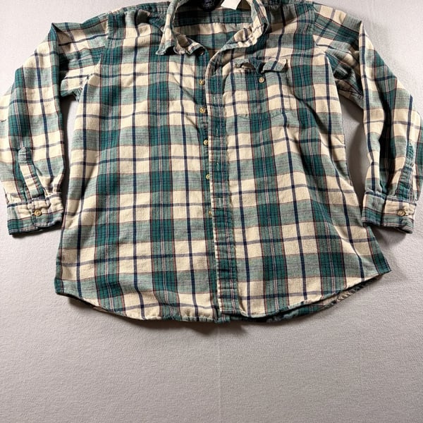 Vintage Woolrich Long Sleeve Plaid Flannel Button Down Shirt
