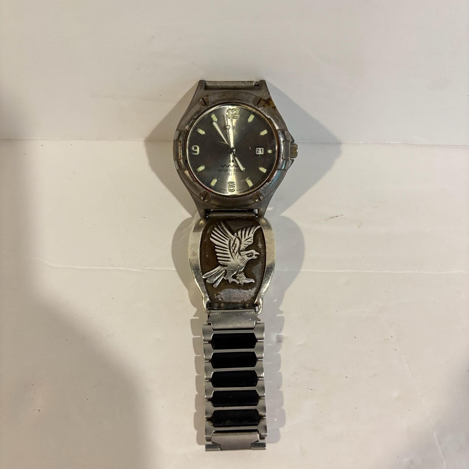 VINTAGE RELIC WET WATCH American Eagle Band Untested 2