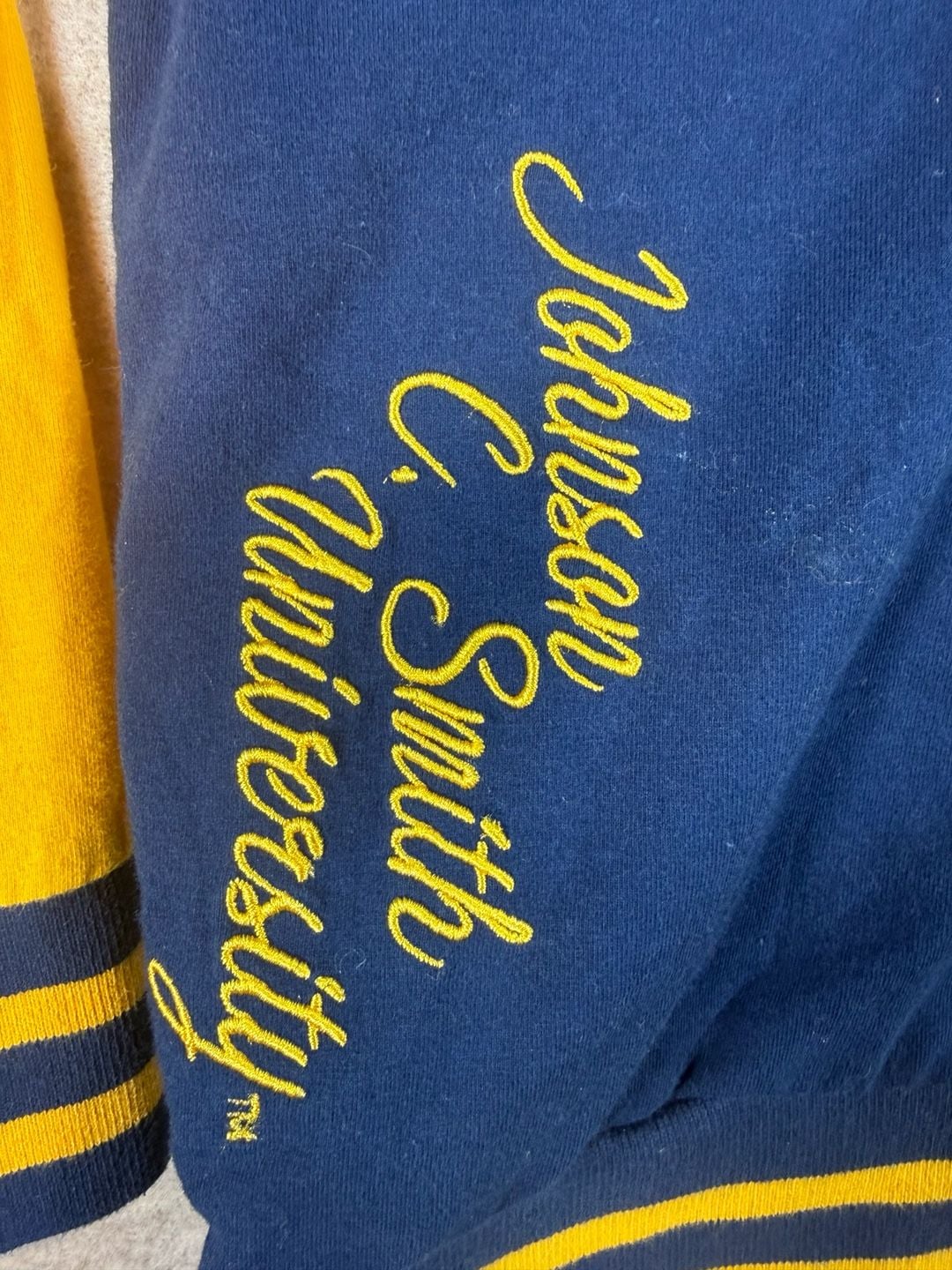 Big Boy Headgear Johnson C. Smith University Lightweight Cardigan blue yellow gold 10
