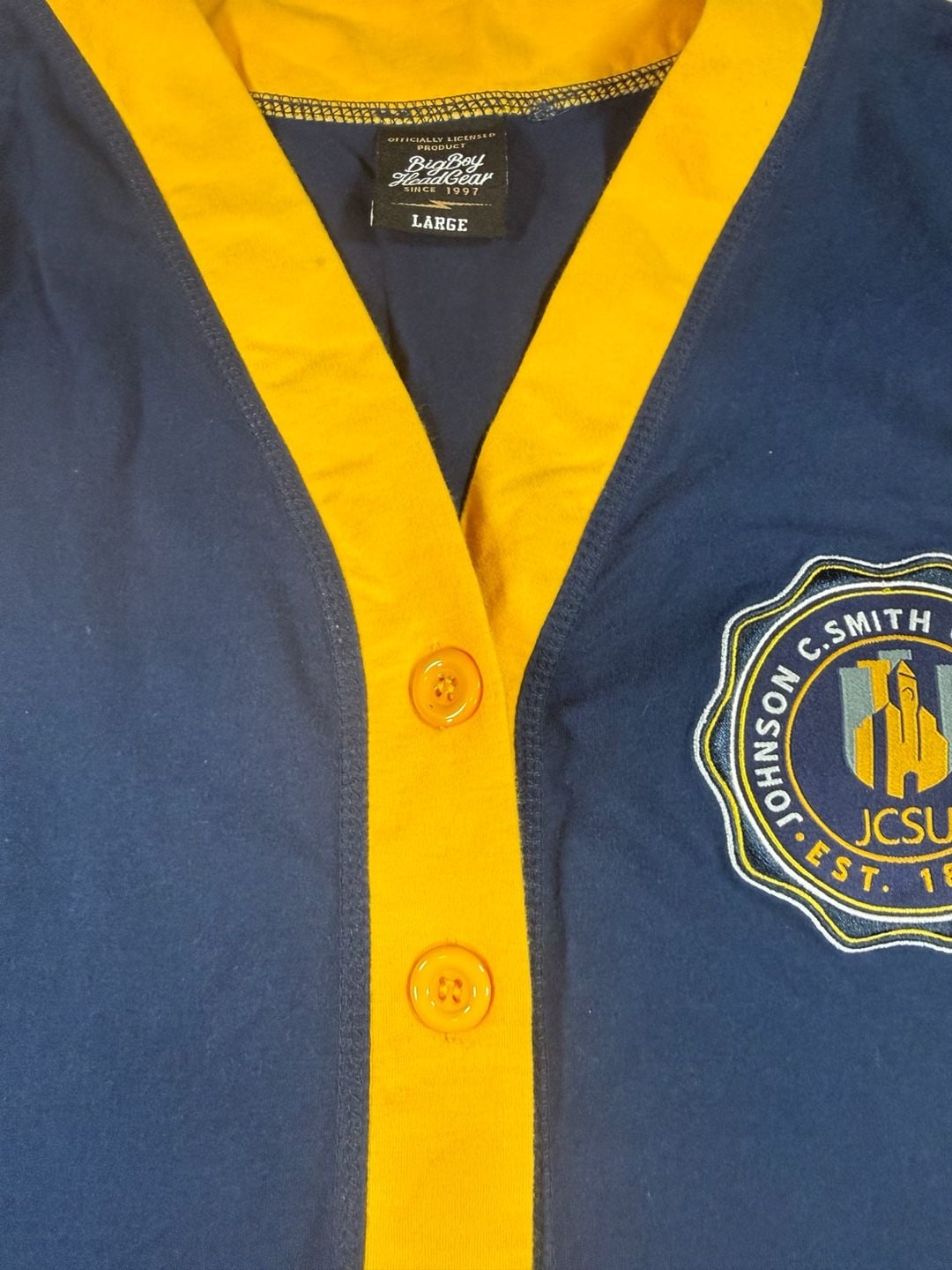 Big Boy Headgear Johnson C. Smith University Lightweight Cardigan blue yellow gold 11