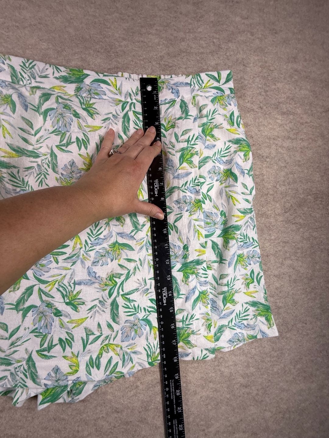 Ellen Tracy Women's Floral Print Linen-Blend Casual Skort XXL shorts 8