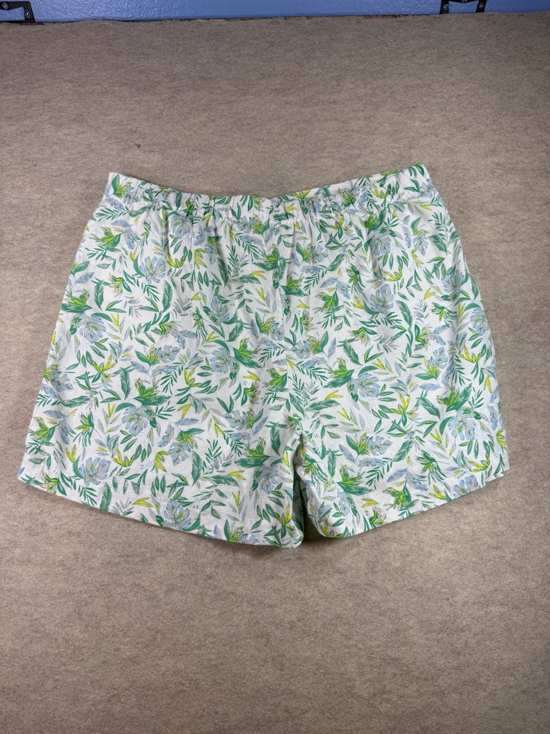 Ellen Tracy Women's Floral Print Linen-Blend Casual Skort XXL shorts 10