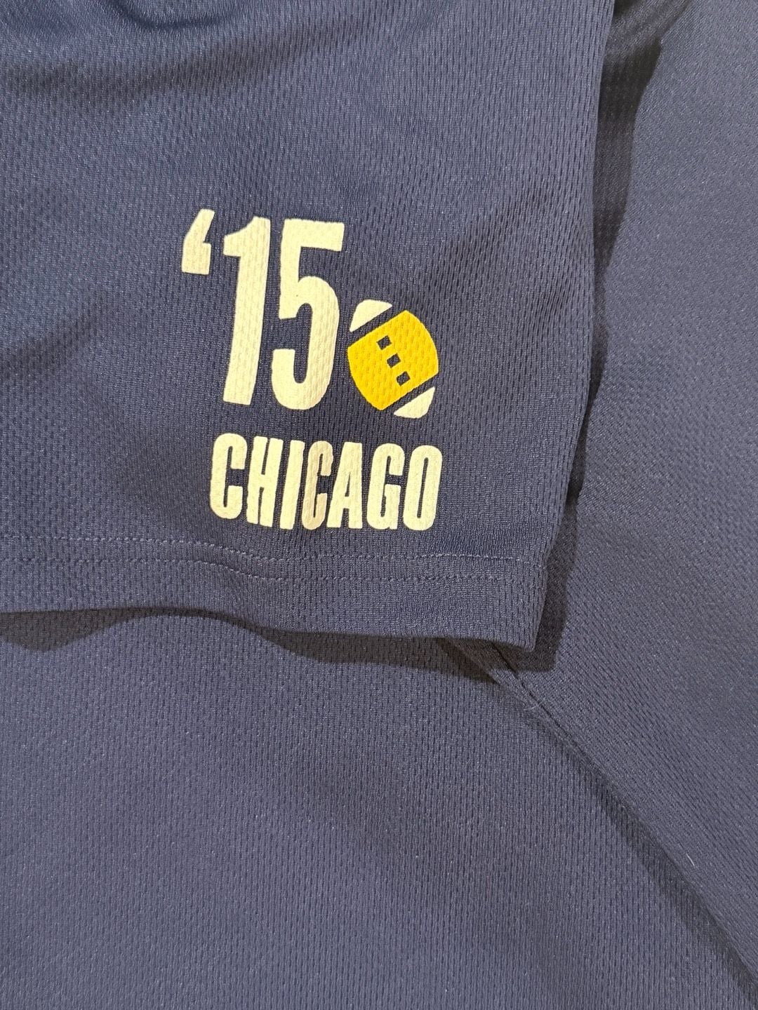 BTN Big 10K Michigan Wolverines Tee Shirt Size M Womens V-Neck Performance 2015 6