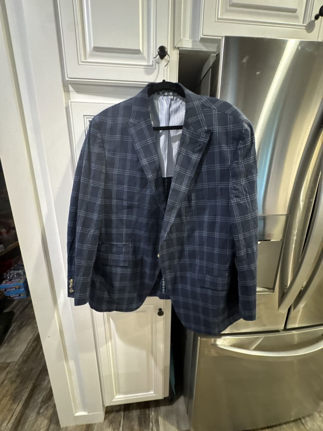 JKT New York Men's London Model Plaid Two-Button Sport Coat Blazer 1