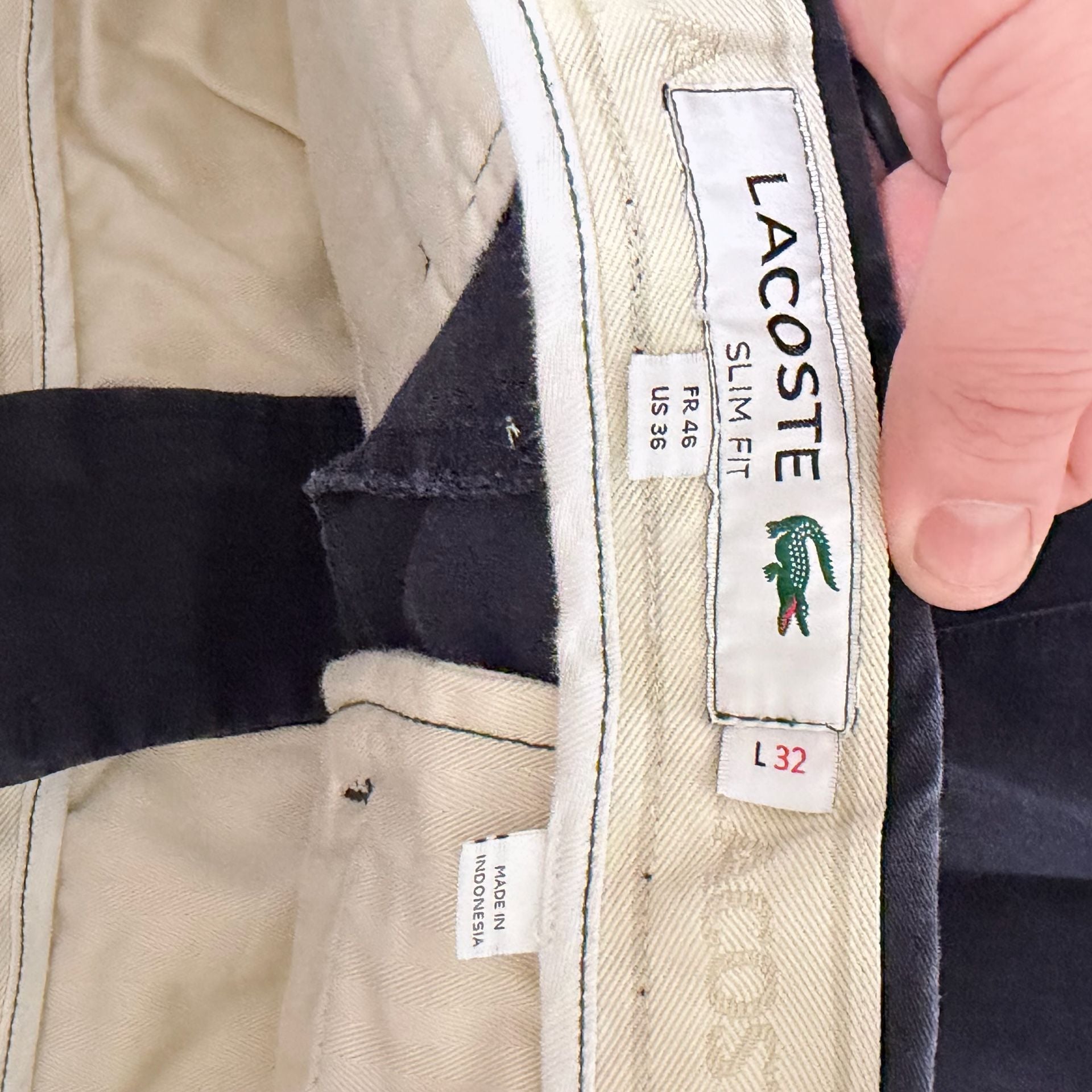 Lacoste Slim Fit Chino Pants Navy Blue 4