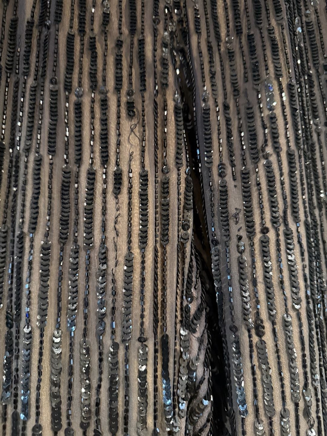 Cache Silk Vintage Women's Black Sequin Beaded Pants Sz.XS 12