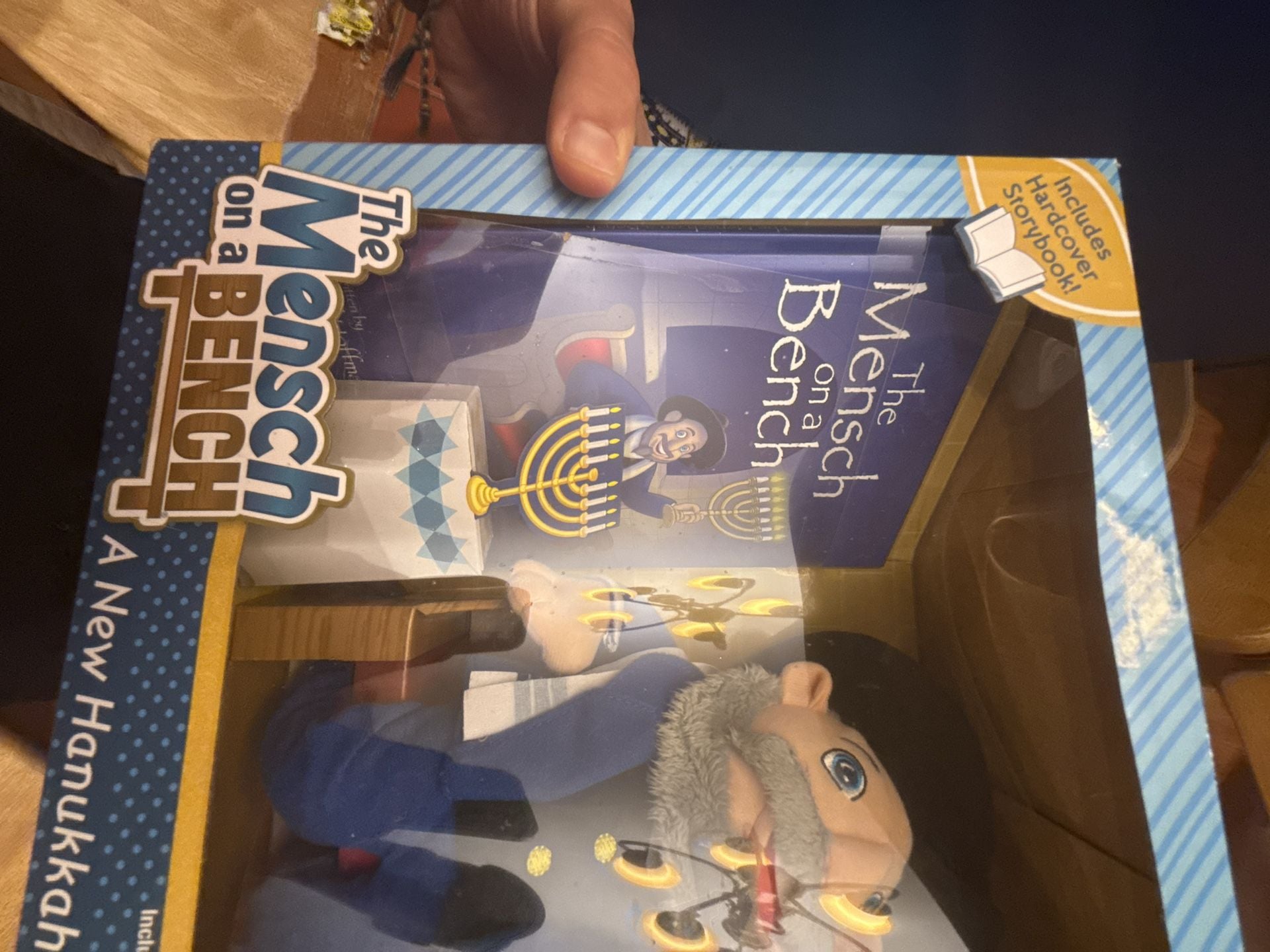 The Mensch on a Bench Hanukkah Family Tradition Plush Doll and Hardcover Book Set 2