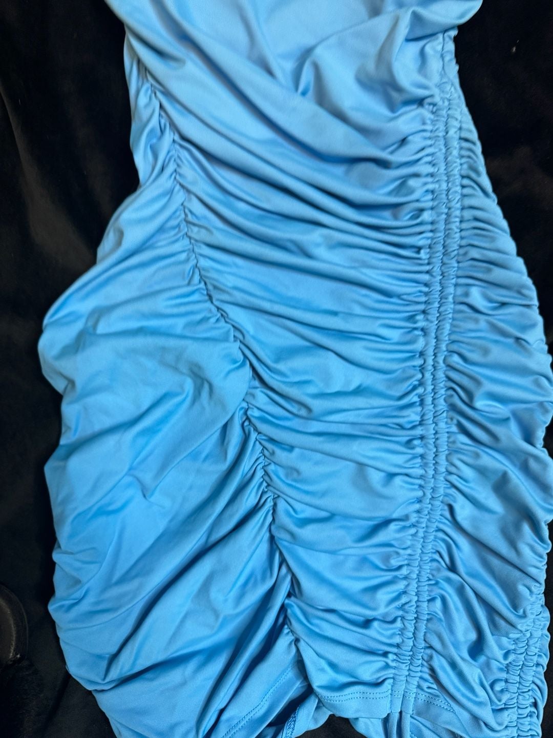Forever 21 Light Blue Ruched Halter Bodycon Mini Dress 6