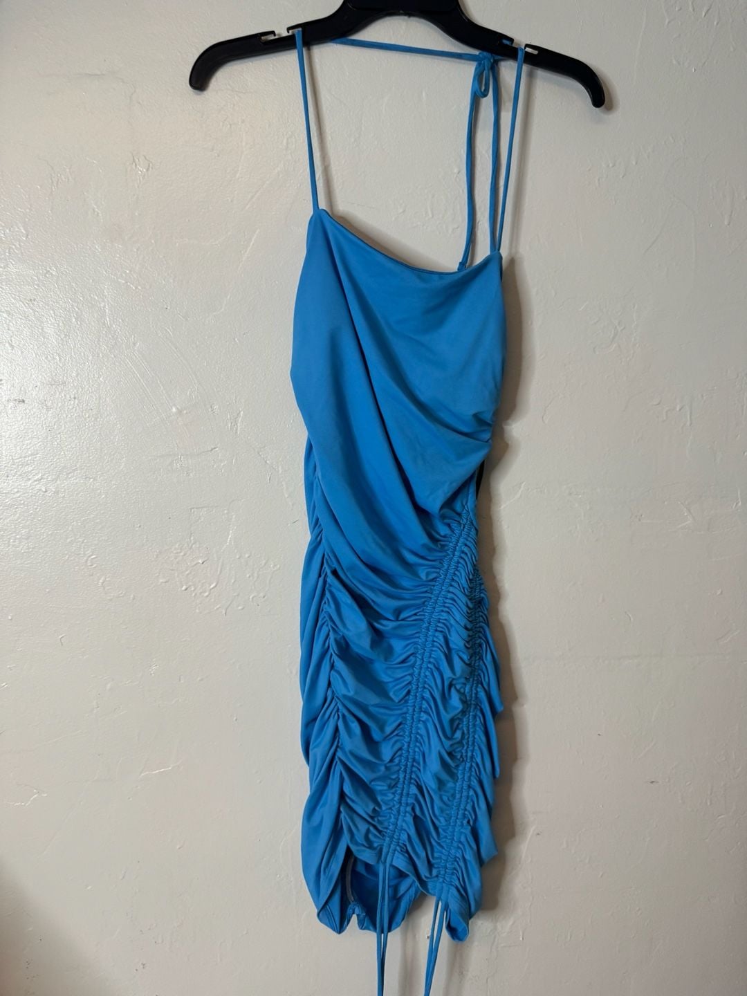 Forever 21 Light Blue Ruched Halter Bodycon Mini Dress 8