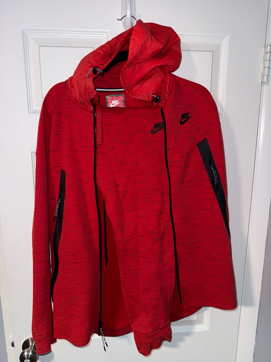 Nike Mens Tech Fleece Suit Red 2 piece Jacket/S & Pants/M 1