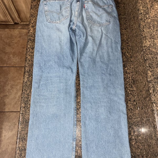 Levi's 501 Original Fit Button Fly Straight Leg Jeans Light Wash W34 L30
