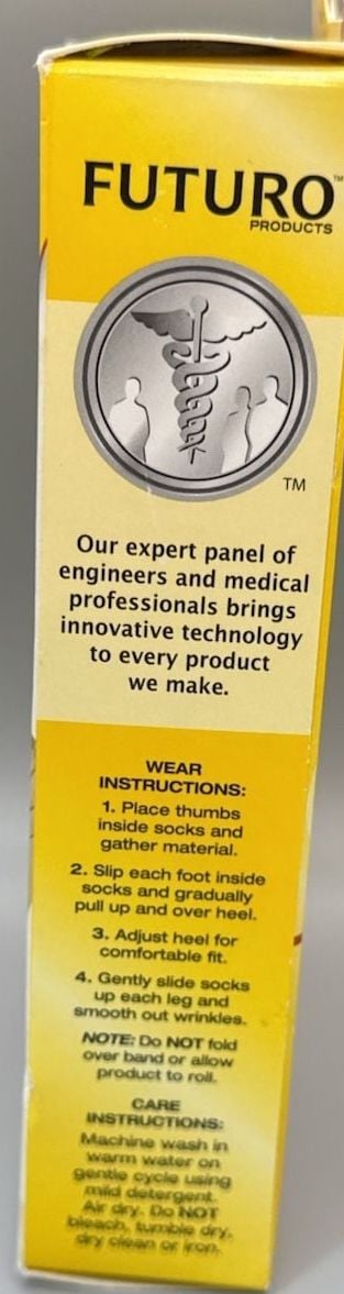 Futuro Mens Dress Socks Firm Compression 20-30 mmHg Medium RARE Brown 71035 HTF 6