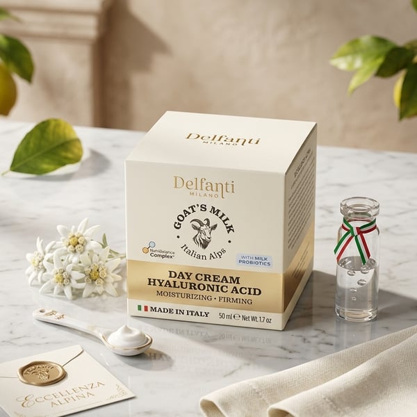 Delfanti Milano Goat’s Milk Moisturizing & Firming Day Cream with Hyaluronic Acid