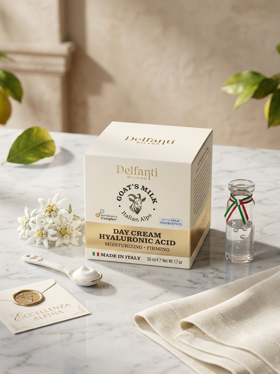 Delfanti Milano Goat’s Milk Moisturizing & Firming Day Cream with Hyaluronic Acid 3