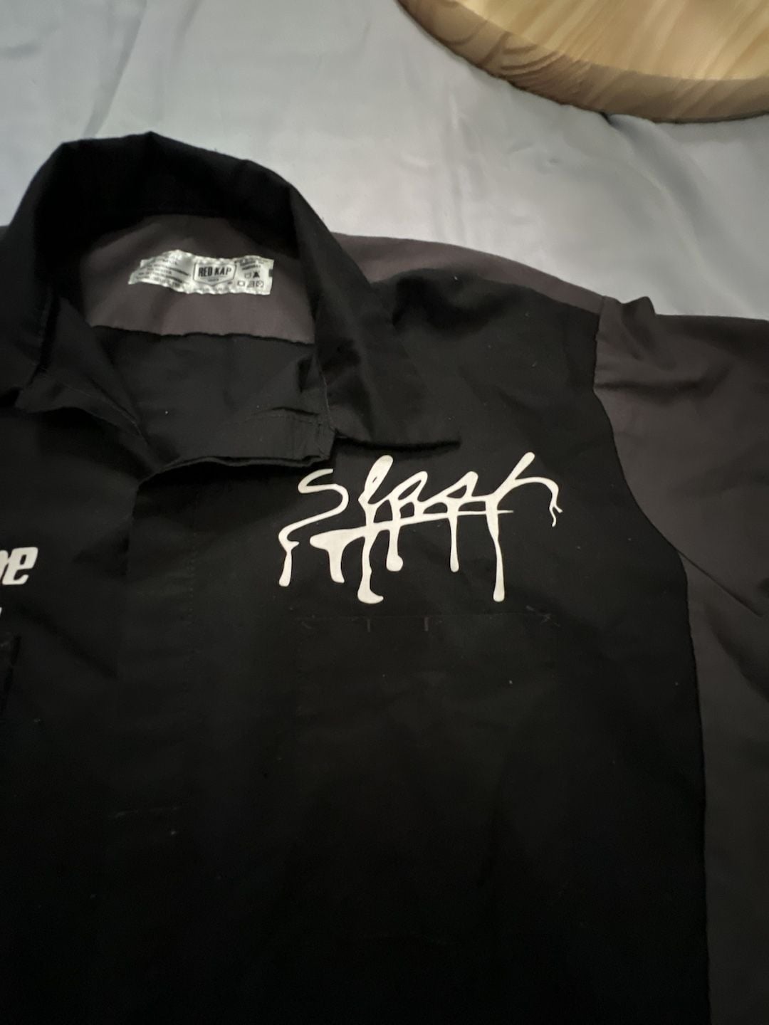 Custom one of a kind Slash Guns n Roses Red Kap work shirt Xl 3