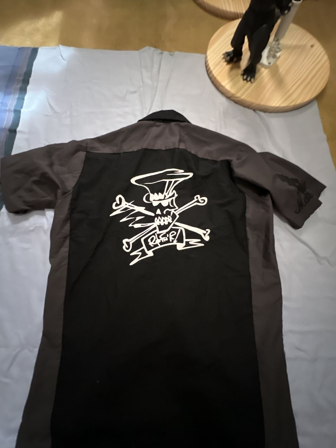 Custom one of a kind Slash Guns n Roses Red Kap work shirt Xl 7