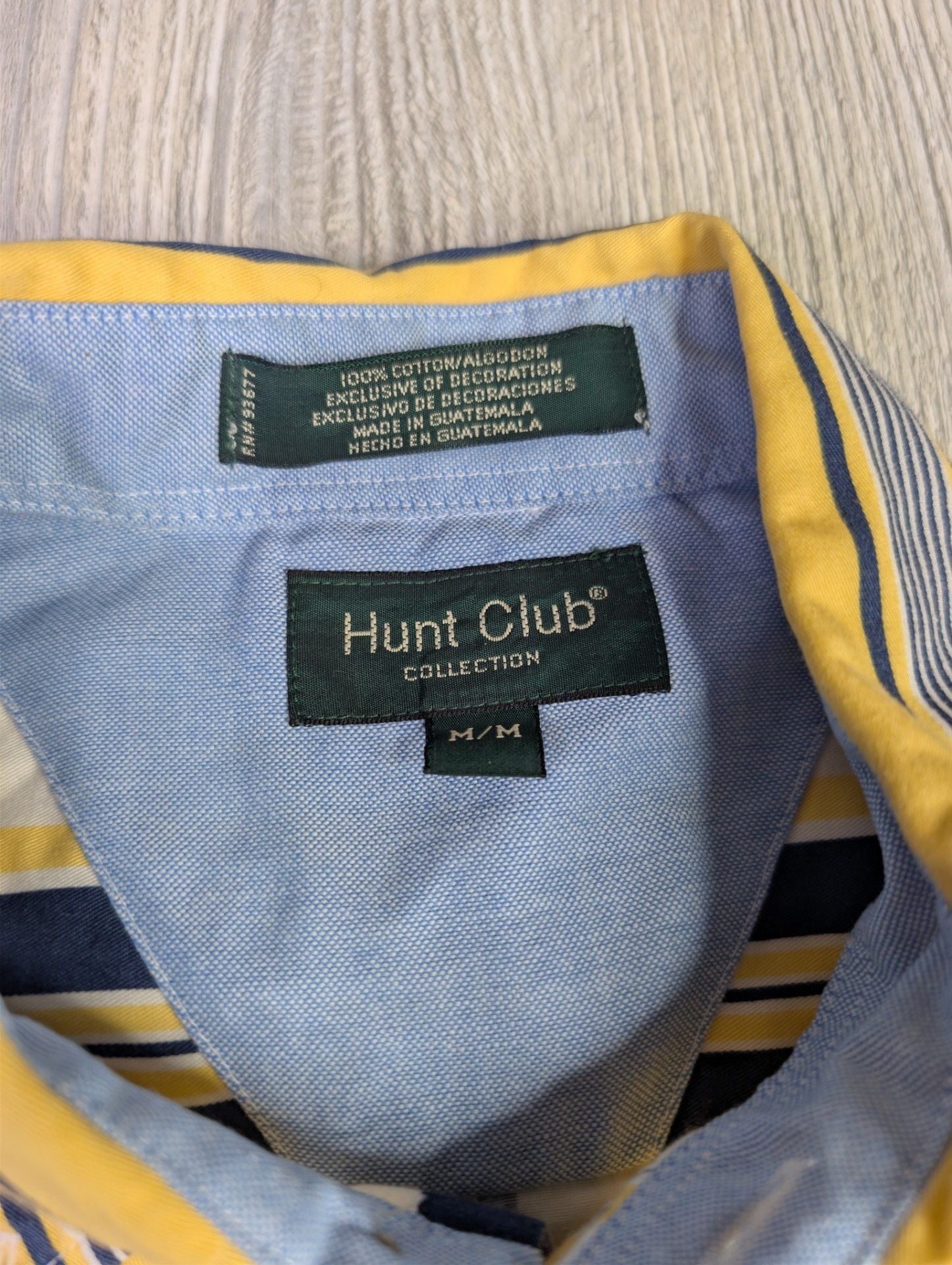 Hunt Club Collection Men's Short Sleeve Button-Down Striped Shirt M/M 4