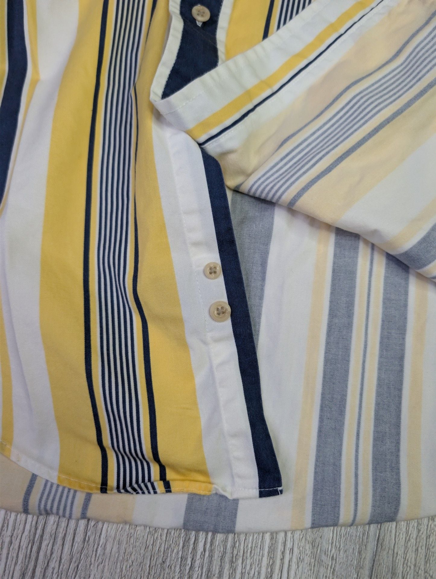 Hunt Club Collection Men's Short Sleeve Button-Down Striped Shirt M/M 5