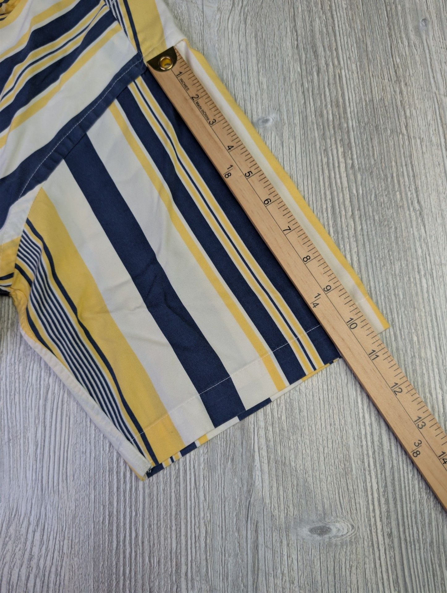 Hunt Club Collection Men's Short Sleeve Button-Down Striped Shirt M/M 8