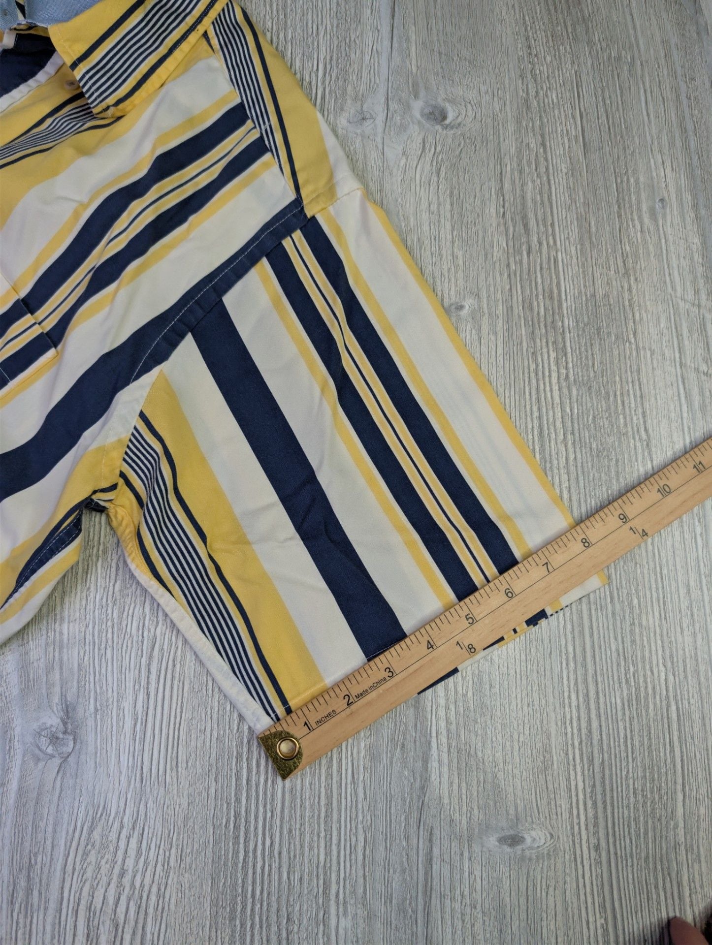 Hunt Club Collection Men's Short Sleeve Button-Down Striped Shirt M/M 9