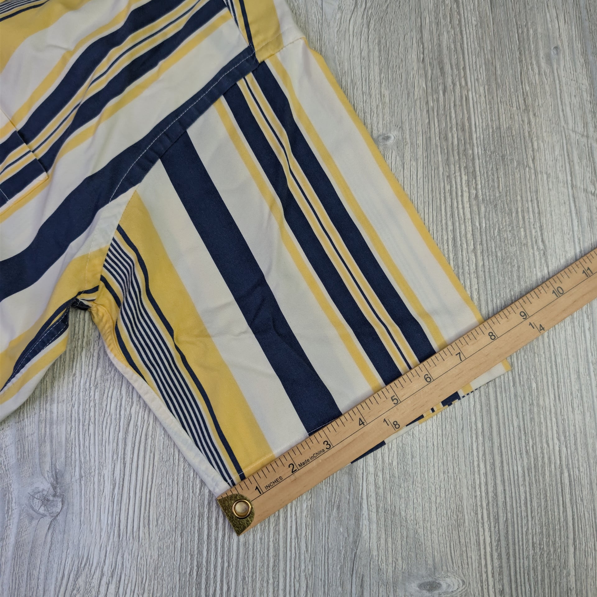 Hunt Club Collection Men's Short Sleeve Button-Down Striped Shirt M/M 10