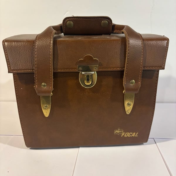 Vintage Retro Camera Gadget Bag 1960s Brown Focal