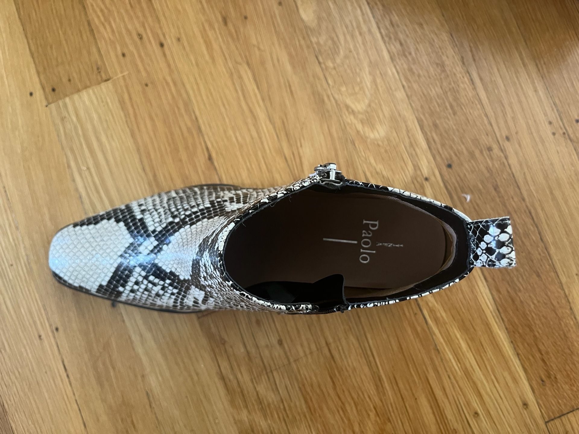Linea Paolo Sochi Snake Print Leather Ankle Booties 7