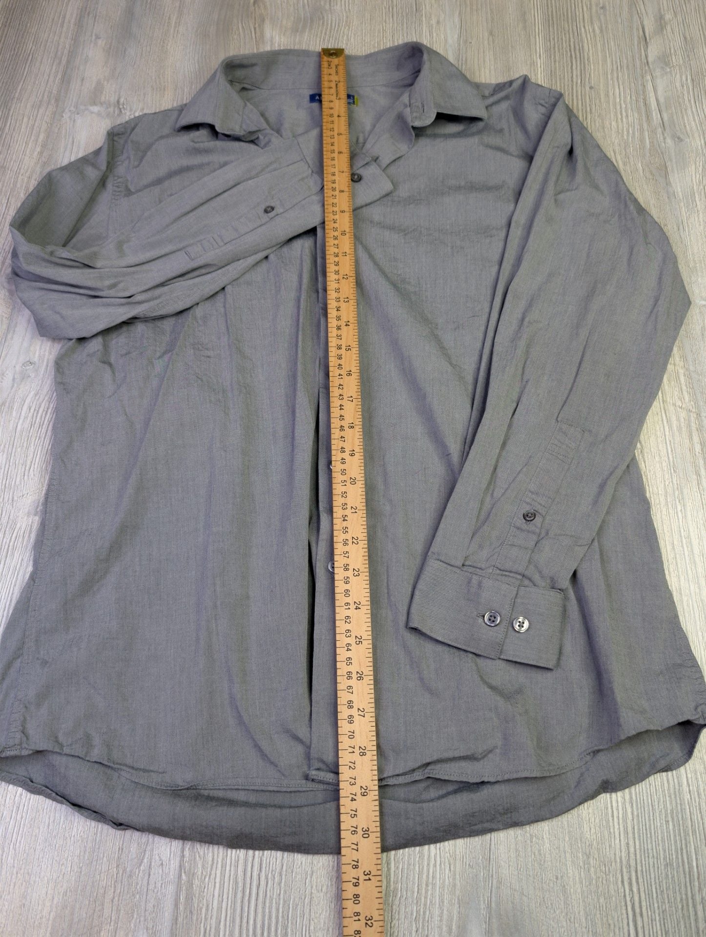 Apt. 9 Men's Long Sleeve Button Up Shirt Gray Size L 16-16.5 32/33 5
