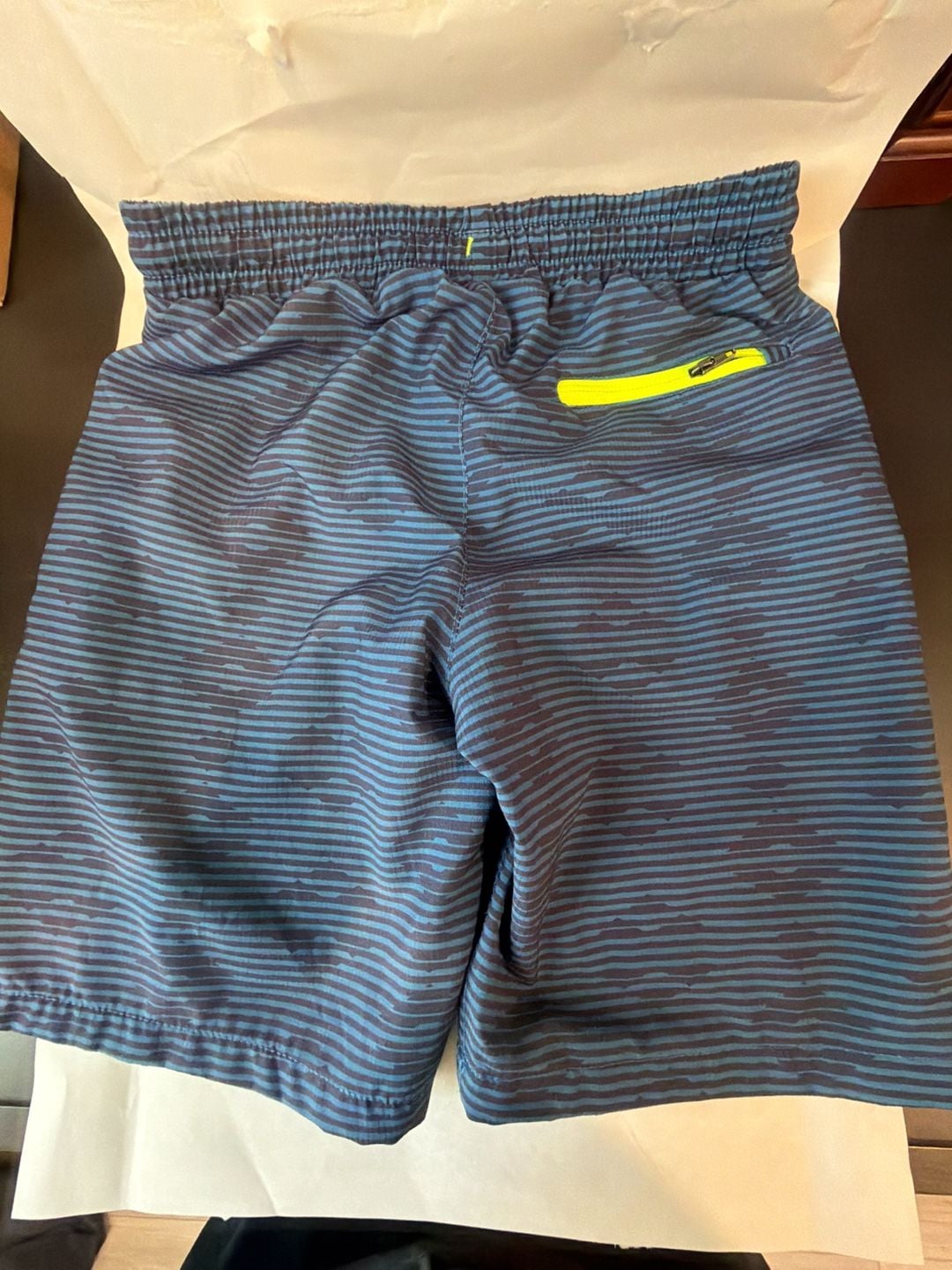 Eddie Bauer Boys Striped Swim Trunks with Mesh Lining Size Small 7/8 3