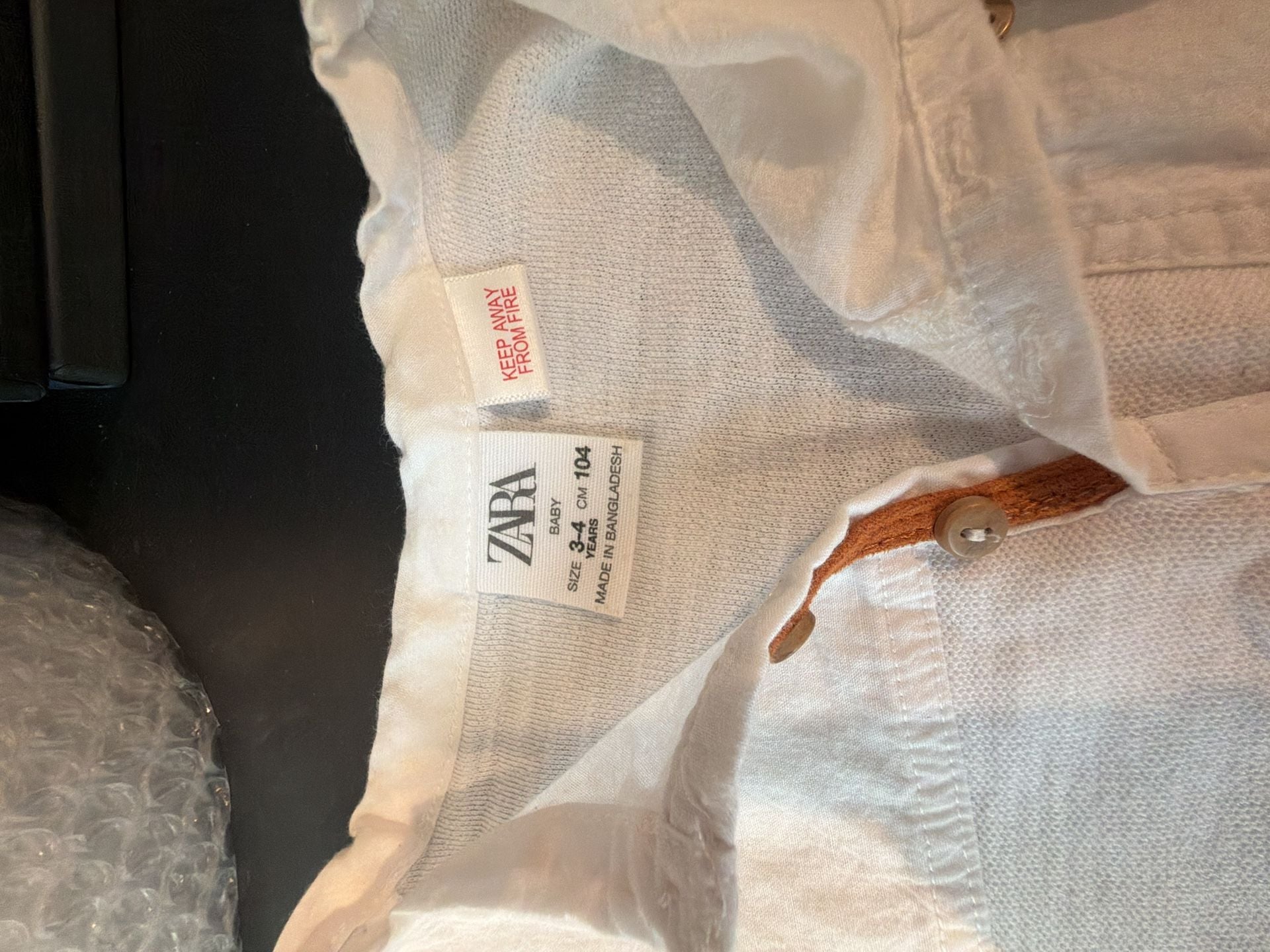 Zara Baby 2-Piece Set: Long Sleeve Tee and White Button-Down Henley Shirt 3/4 6