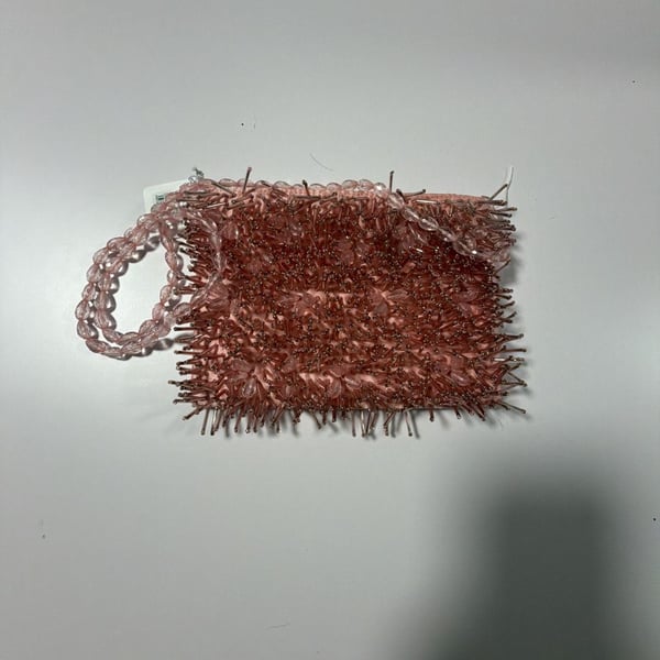 Crewcuts Pink Beaded Satin Evening Clutch Bag